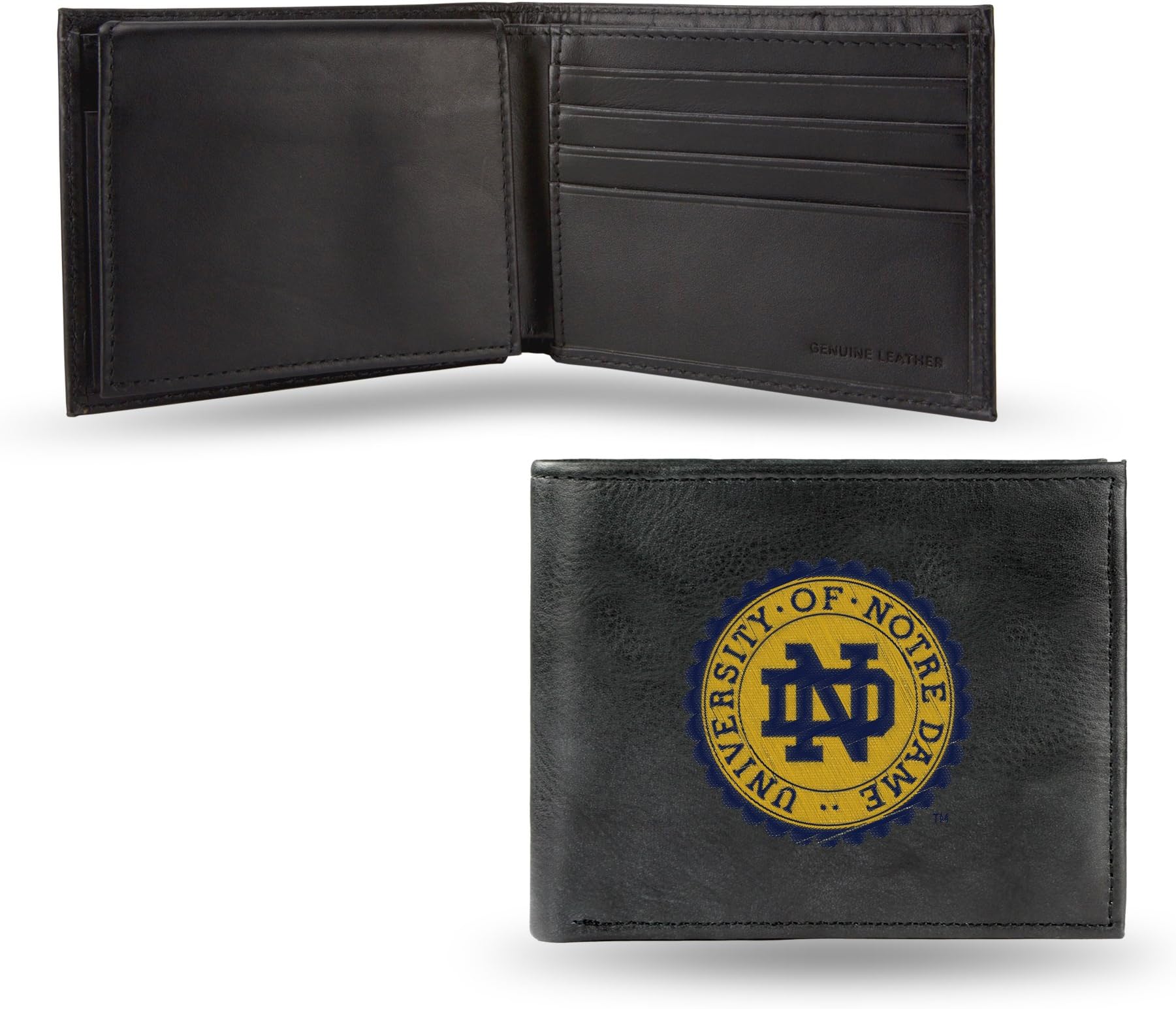 Rico Industries Embroidered Leather Billfold Wallet