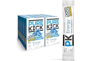 PURE KICK Energy Singles To Go Drink Mix, Jolly Rancher Blue Raspberry, Includes 12 Boxes with 6 Packets in each Box, 72 Total Packets