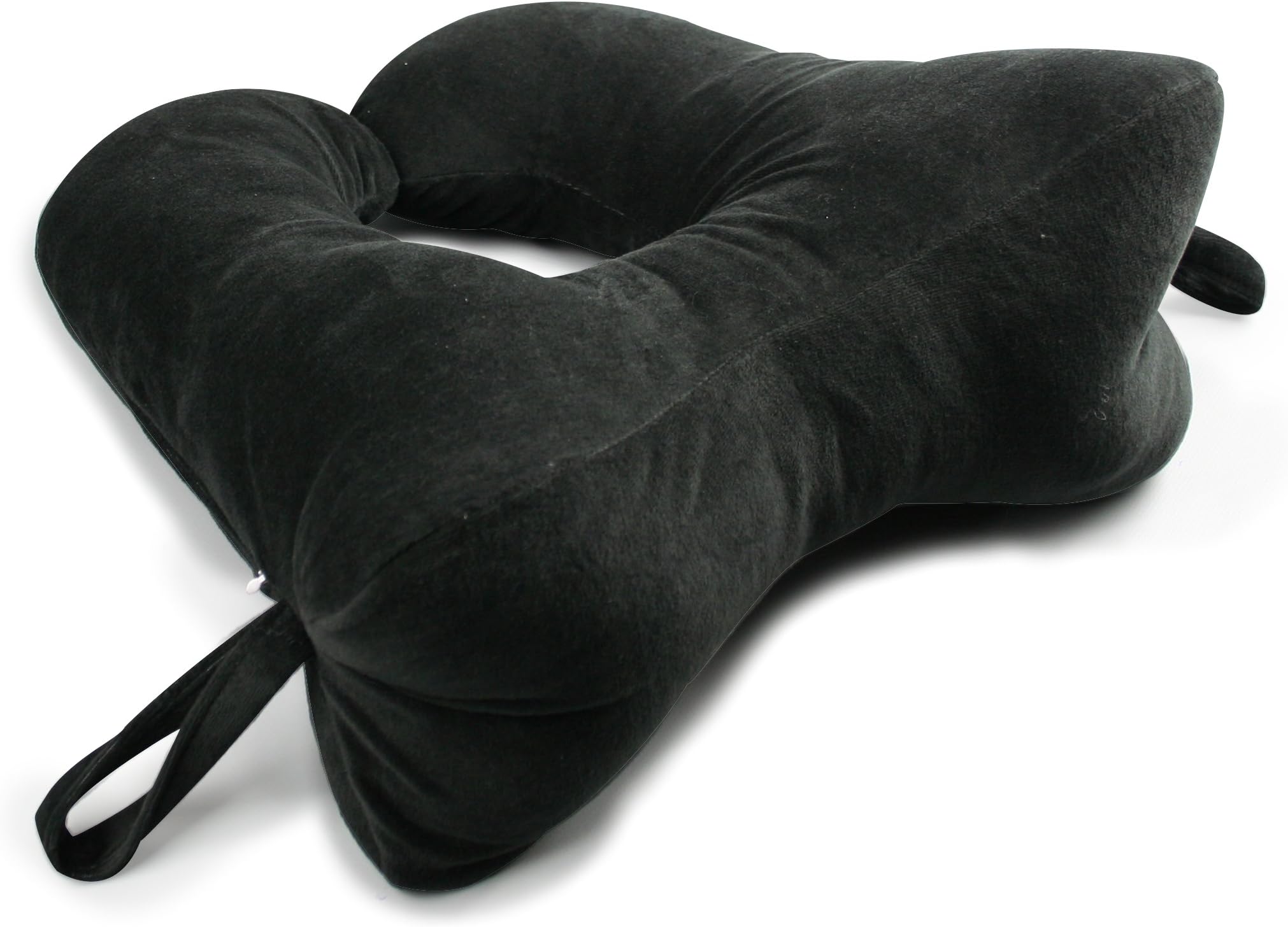 Original Bones DogBones Collar Bone Travel Pillow, Black 1'3" x 7"