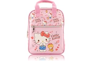 Fast Forward Hello Kitty Mini Backpack for Kids & Adults | 10" PU Leather Backpack Purse | Toddler Travel Bag, Small Bookbag, Lightweight Rucksack for School, Travel, or Everyday Use | Ages 3+