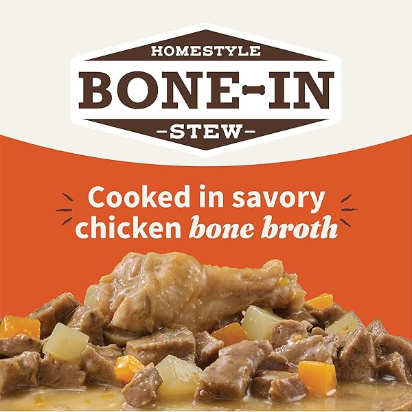 HALO ELEVATE WET DOG FOOD HOMESTYLE BONE-IN CHICKEN STEW WITH PUMPKIN & POTATOES RECIPE, GRAIN FREE CANNED DOG FOOD, 12.7 OZ CAN (PACK OF 6)