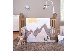 Trend Lab Mountain Baby 3 Piece Crib Bedding Set, Includes Nursery Quilt, Fitted Crib Sheet and Crib Skirt