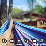 ANYOO Cotton Hammock with Tree-friendly Straps 250 kg Capacity Portable Travel view 4