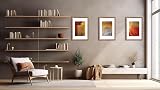 Scholar Tree Brown Wooden Picture Frame A3 with Mat Set of 3 Mount for A4 Wall view 2