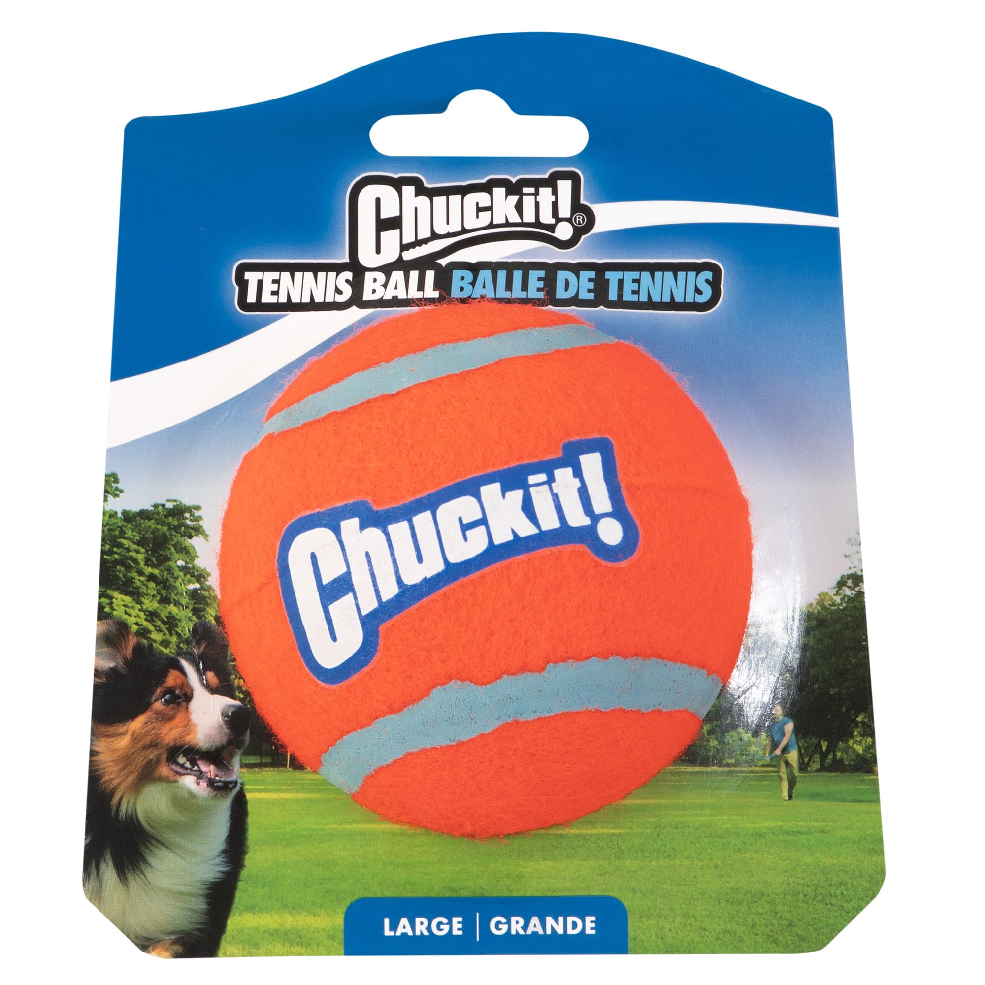 Chuckit! Tennis Ball – Lightweight Dog Toy for Fetch and Interactive Play, Compatible with Launcher, Large, 7.3 cm (Pack of 1)