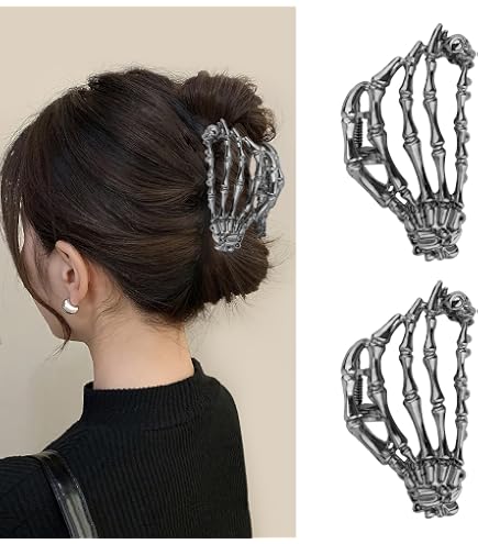 Amazon.com : Skeleton Hand Metal Hair Claw Clips, 1Pcs Ghost  display picture 1