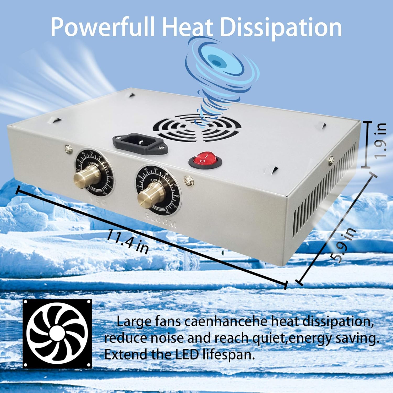 1200W LED Grow Lights, Double Chips Full-Spectrum Indoor Growing Lamp with Veg & RED & Bloom 3 Modes, for Hydroponic, Greenhouse, Indoor Plants Veg and Flower: Home Improvement