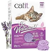 Catit Go Natural Pea Husk Clumping Cat Litter, Tofu, Lavender, 14 L, Dust Free & Lightweight Cat Litter, Easy to Scoop, Litie