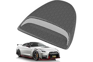CK Formula Carbon Fiber Hood Scoop - Front Car Hood Vent Cover, No-Drill Universal Fit for Flat Hoods, Coupe, Trucks, SUV, JDM Style Body Kit, Waterproof, Aftermarket Automotive Accessory, 1 Piece