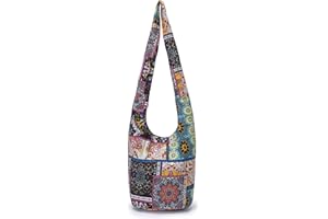 COTON POSE Women Shoulder Handbags Fashion canvas Hippie Crossbody Bags Bohemian Animal Prints Hobo Bags