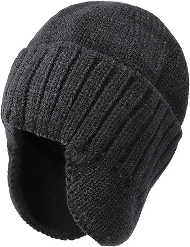 Flammi Men's Winter Knit Earflap Beanie 