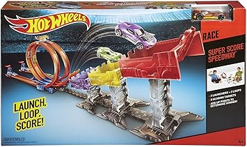 Hot Wheels Super Score Speed Way Set for Kids 4+ Year - Multi Color