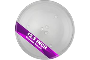 METER STAR 12.5" Microwave Turntable Glass Plate Replacement for Panasonic 12570000008334 & Frigidaire 5304509437 - Y-Bottom General, Heat-Resistant & Universal Fit (12.5 Inch)
