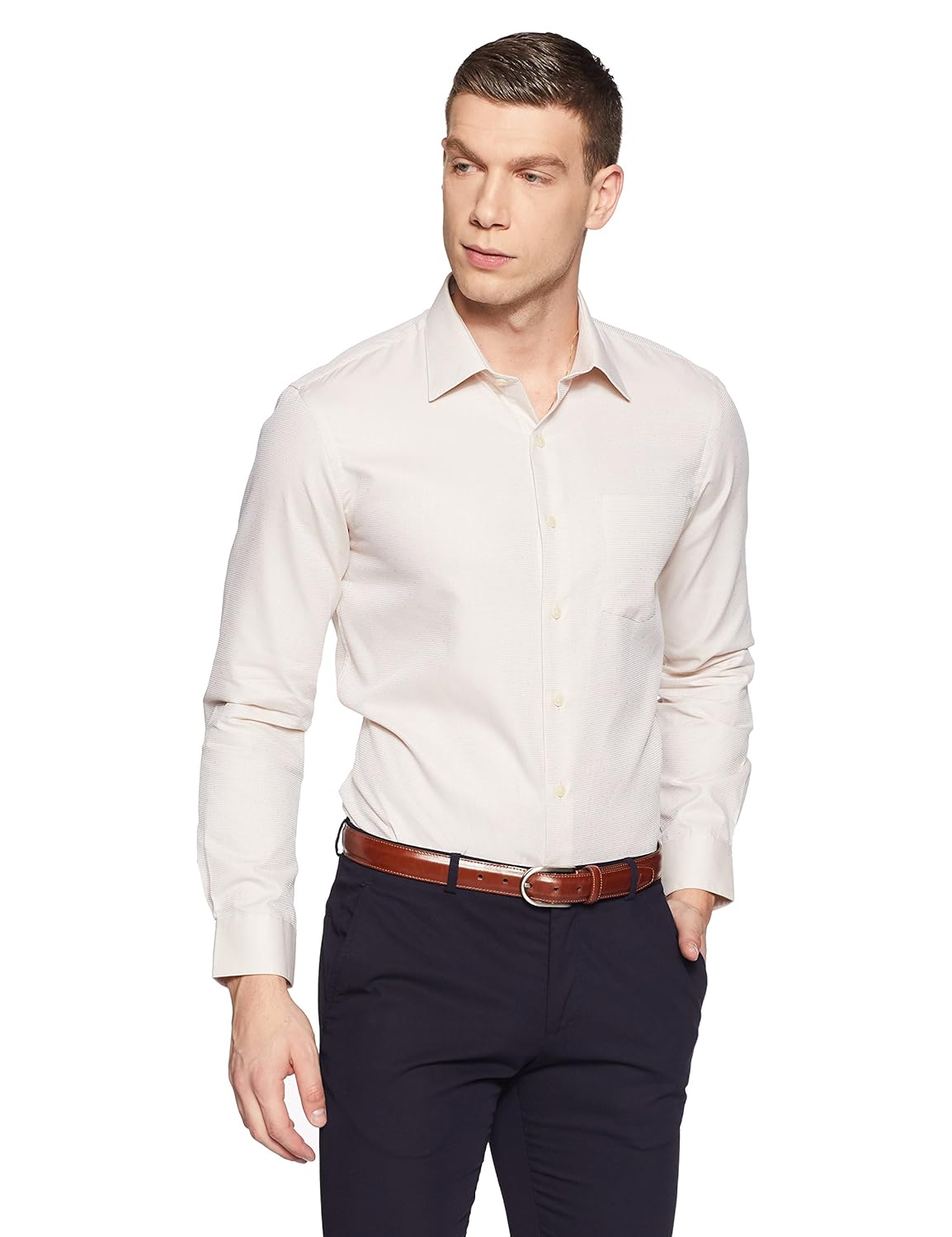 arrow men's checkered slim fit formal shirt