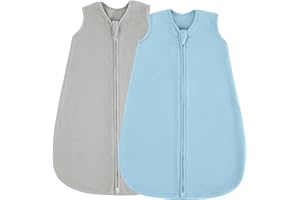 JELLYMONI Fleece Baby Sleep Sack 6-12 Months, 2 Pack 1.5 TOG Baby Wearable Blanket Winter Infant Sleeping sack with 2-Way Zipper, Warm Toddler Sleep Sack