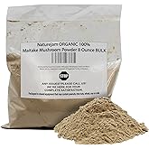 Naturejam Organic Maitake Mushroom Powder 8 Ounces Bulk-Premium Culinary Grade for Smoothies, Latte and Baking-A Great Coffee Substitute 150-200 Servings