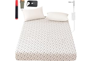 SAYORG Grounding Sheets King, 90% Organic Cotton+ 10% Pure Silver Fiber,Grounded Bed Sheet Kit, Deep Pocket Grounded Bed Sheet, Relieves Pain - Used for Healthy Sleep Therapy (Blue Flower, Queen)