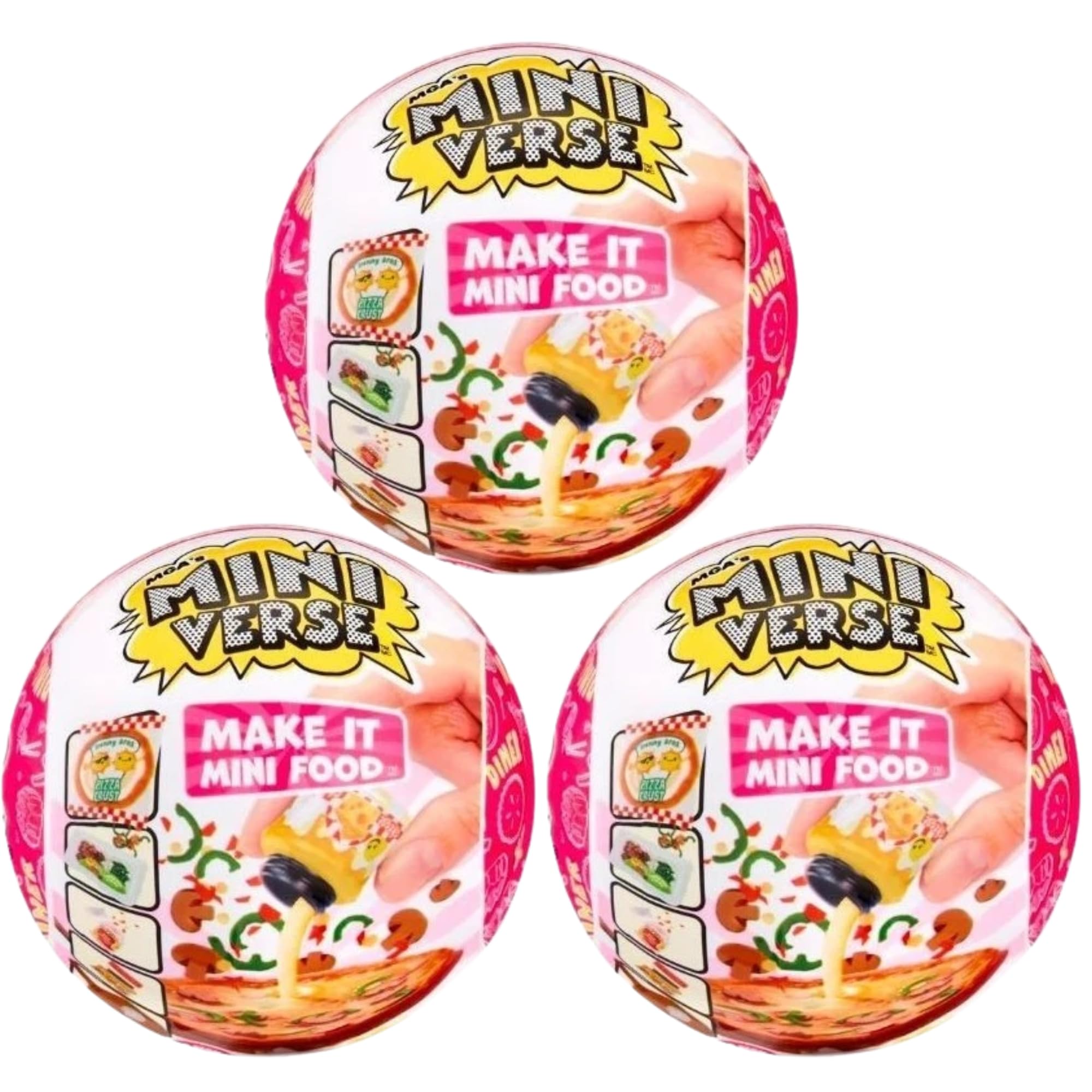 ZURU Surprise Blind Box Capsule Figures - (3x MGA Mini Verse S2 Diner Capsules)