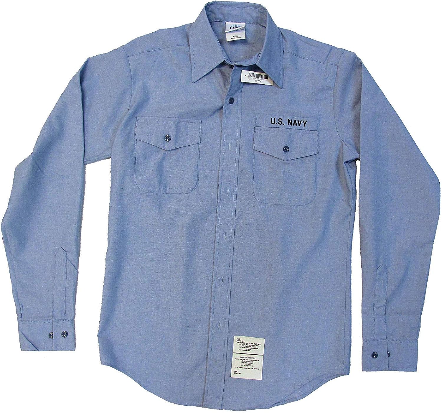 Classic Blue Chambray Shirt Genuine Issue U.N. Navy (XLarge) at