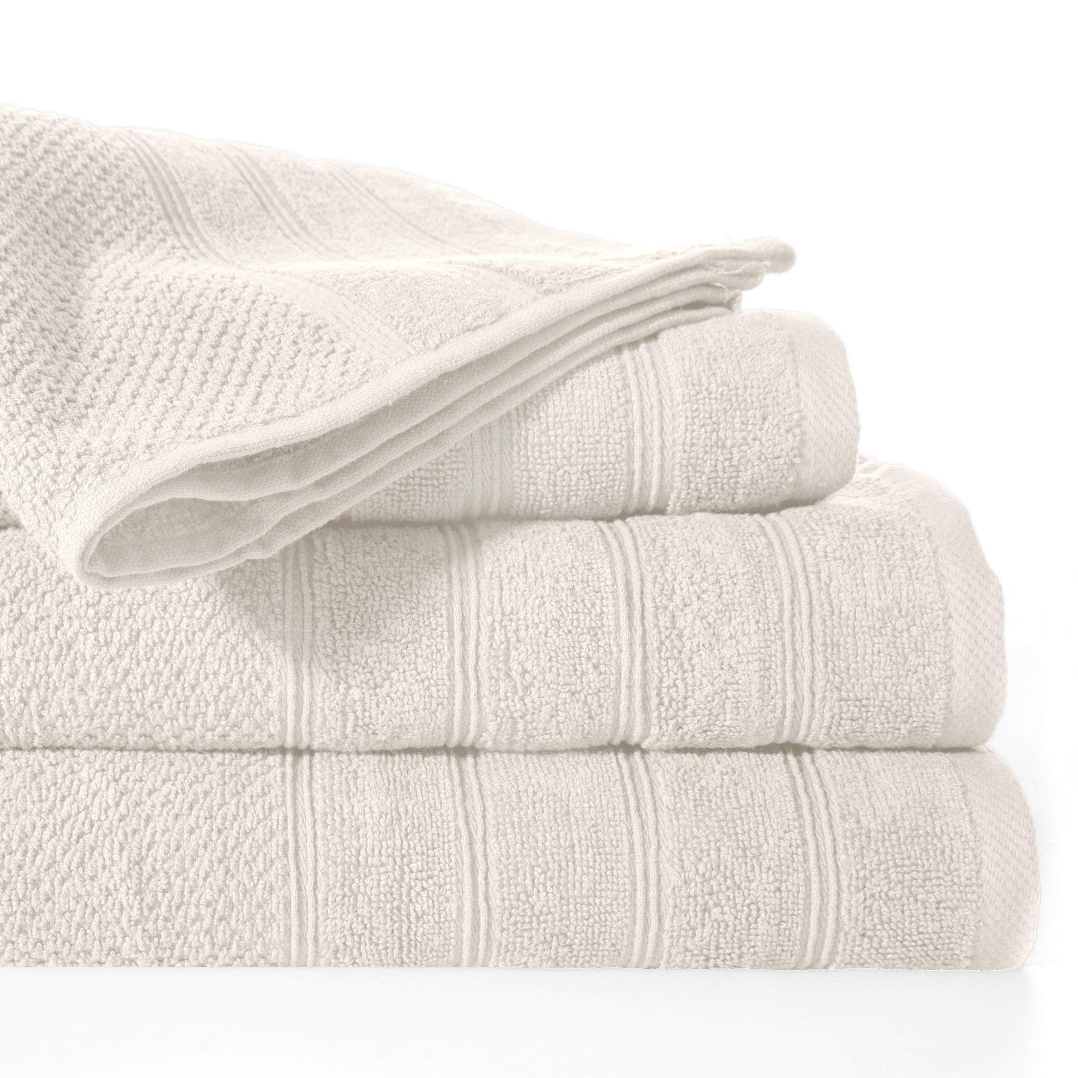 Eurofirany Hand Terry 100% Cotton Bath Towel Bathroom, Cream, 140 x 70 cms
