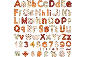 CHIAZLLTA 266 Pcs Letters Combo Pack Set Bulletin Board Letters Fall Thanksgiving Letters and Number Accents for Kids Bulletin Board Display Home School Classroom Decor