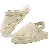 Kids Suede Clogs Girls Boys Clogs Slip On Sandals with Adjustable Strap for Children, Classic Toddler Slippers Non-Slip, Soft Textile Lining, Suede Mules for Indoor and Outdoor