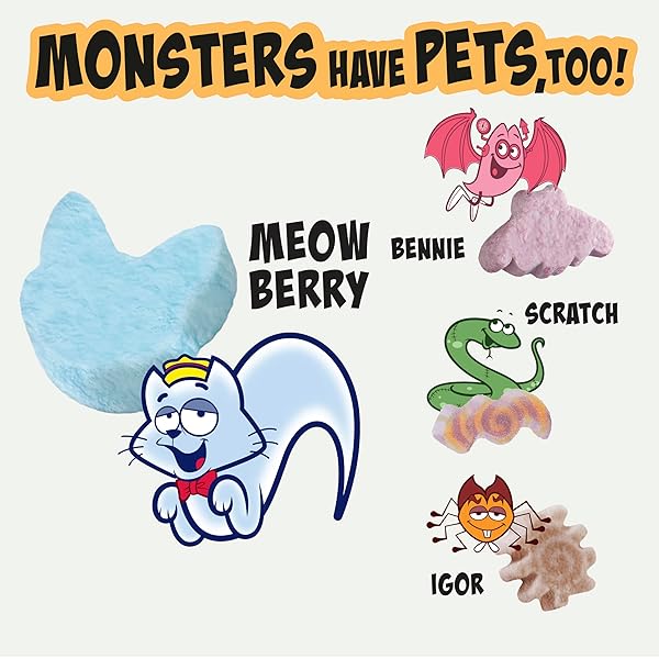 BOO BERRY CEREAL WITH MONSTER MARSHMALLOWS, KIDS BREAKFAST CEREAL, LIMITED EDITION, MADE WITH WHOLE GRAIN, FAMILY SIZE, 16 OZ
