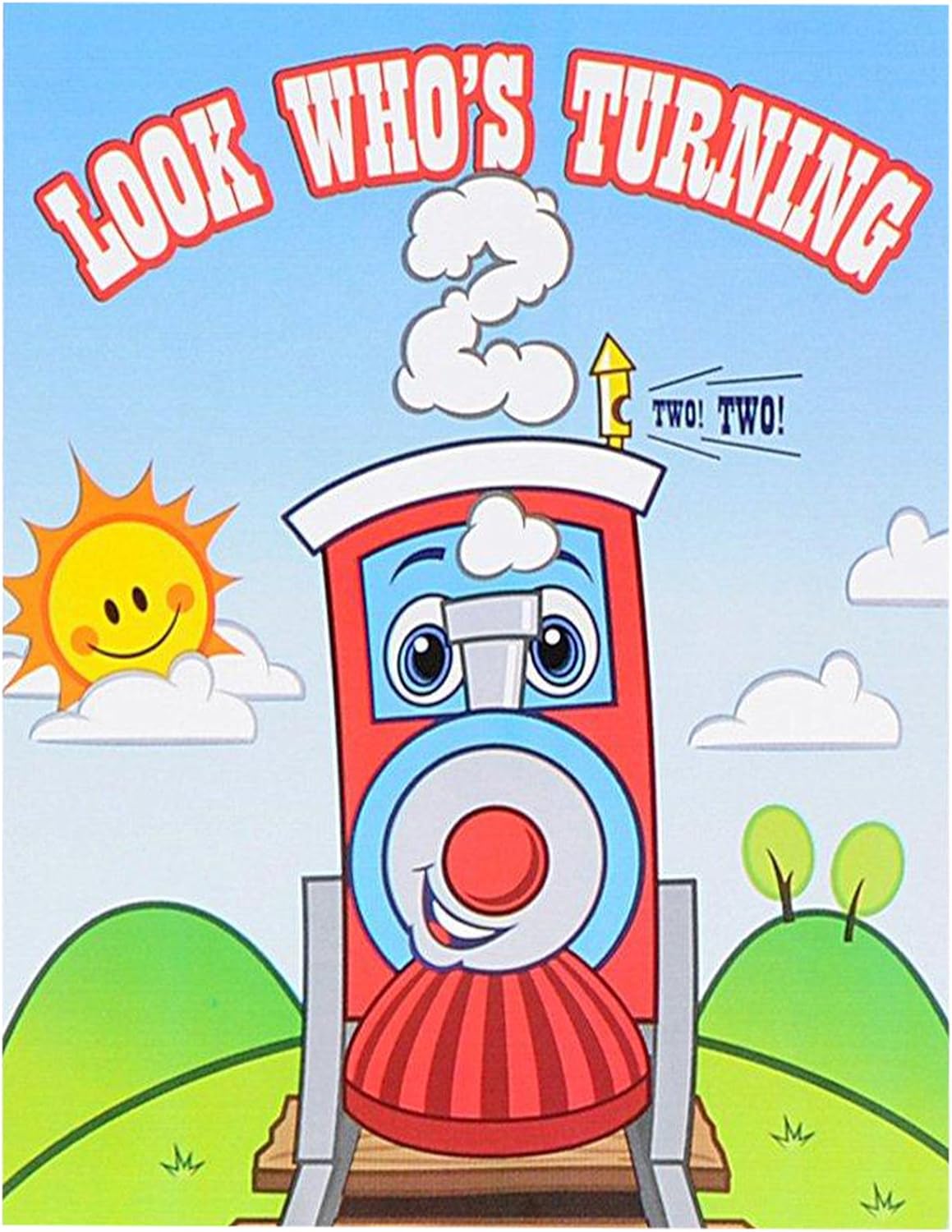 TwoTwo Train 2nd Birthday Invitations (8) Party Supplies