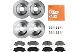 Max Advanced Brakes Front & Rear Brake Kit Compatible With 2014-2019 2020 Mitsubishi Outlander/Outlander Sport RVR Replacemen