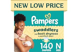 Swaddlers Newborn Diapers, Size Newborn (up to 10 lbs), 140 Count,…