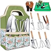 Kynup Gardening Tools, Garden Tools Set-9 Piece Gardening Gift for Women, Gardening Kit Ideal Hand Garden Tool, Thickened Stainless Steel, Rust-Proof, Garden Supplies, Essentials, Garden Stuff
