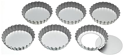 Kitchen Craft Backform mit Hebeboden, 6 Stück