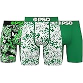 PSD Underwear Mens Boxer Briefs - Paisley Print, Standard Length Pack & Singles, Soft & Breathable Boxer Briefs for Men