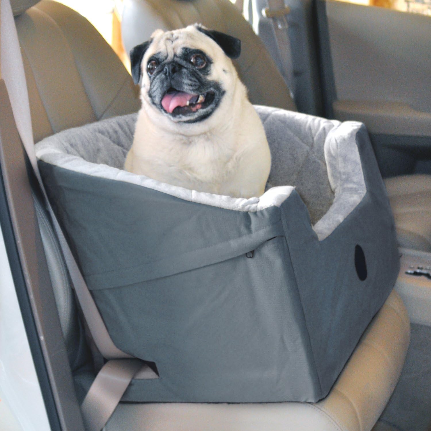 K&H Pet Products Bucket Booster Dog Car Seat Small Gray 14.5" x 20" : Automotive Pet Booster Seats : Pet Supplies