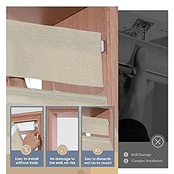 Boolegon No Drill Cordless Roman Shades for