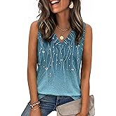 Zeagoo Tank Top for Women V Neck Loose Fit Sleeveless Summer Tops Business Casual Outfits Dressy Blouses Shirts
