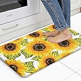 FYATHM Kitchen Mats Sunflower Kitchen mats for Floor Anti Fatigue Mats for Kitchen Floor Cushioned Non Skid Washable Memory Foam Kitchen Rugs and Mats for Bedroom Office Sink Laundry