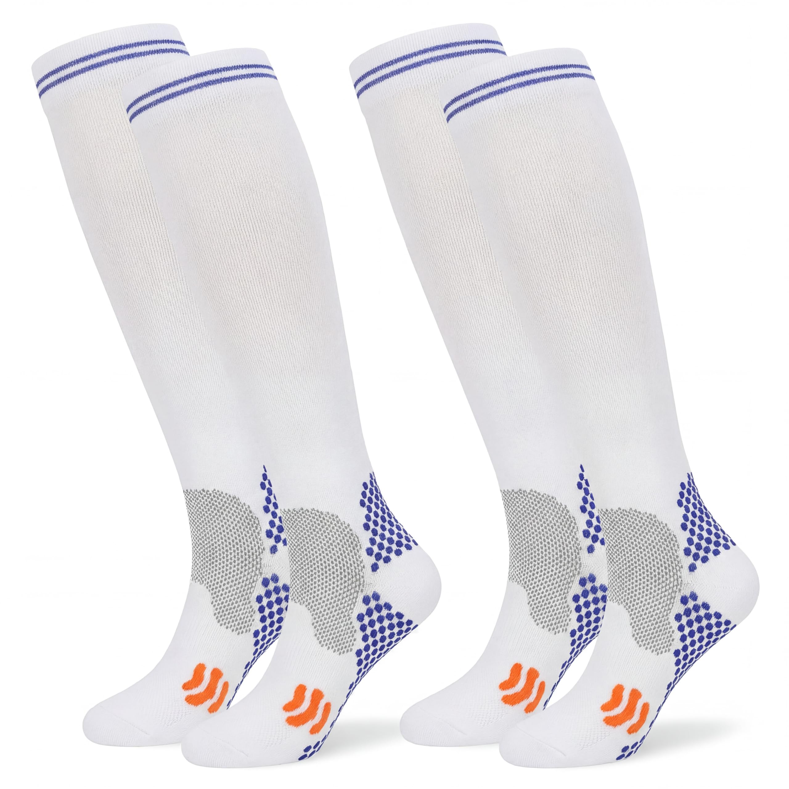 Compression Socks (2 Pair) for Men and Women 20-30 mmHg Compression Stockings Circulation for Cycling Running Support Socks