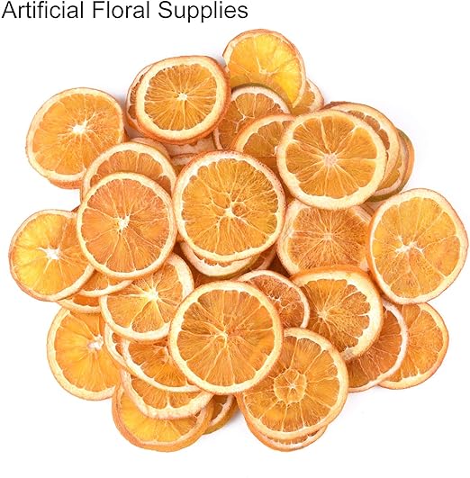Fepito 50 Pcs Christmas Dried Orange Slices Faux Floral Supplies