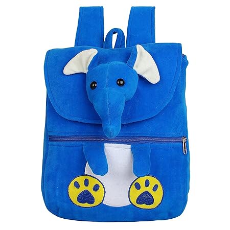 SARTHAM Velvet Age 2-5 Elephant Blue Childrens Backpack
