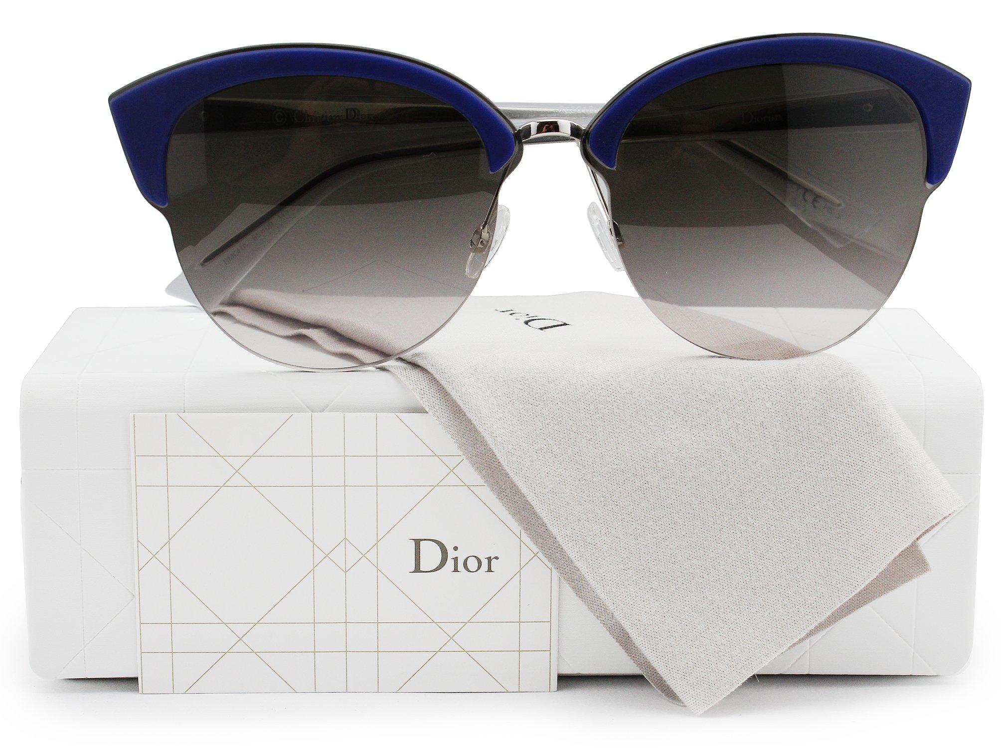 Christian Dior Run/S Sunglasses Palladium Blue w/Brown Gradient (0BMG