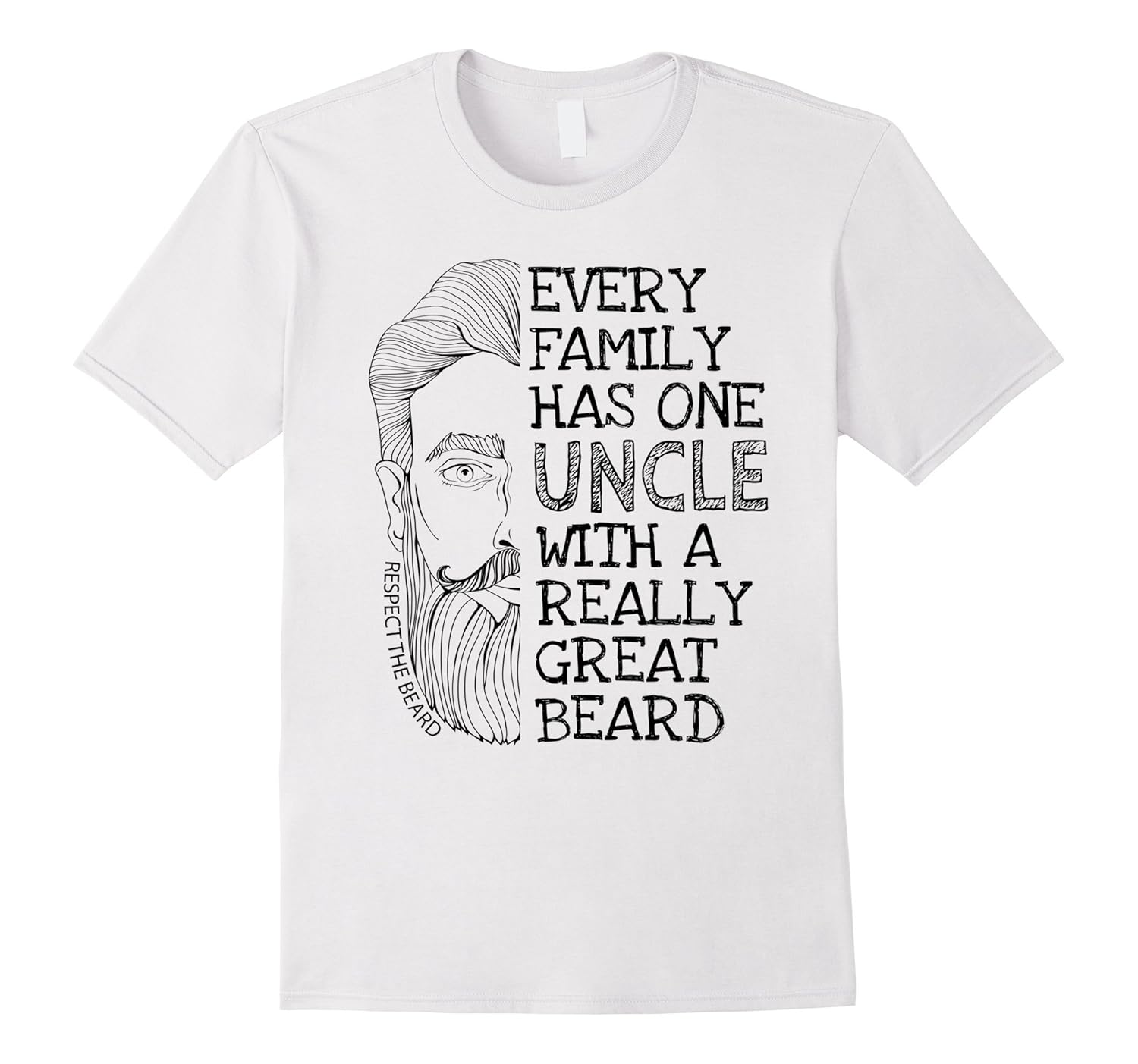 Mens Respect the Beard - Uncle Shirt Men-Rose