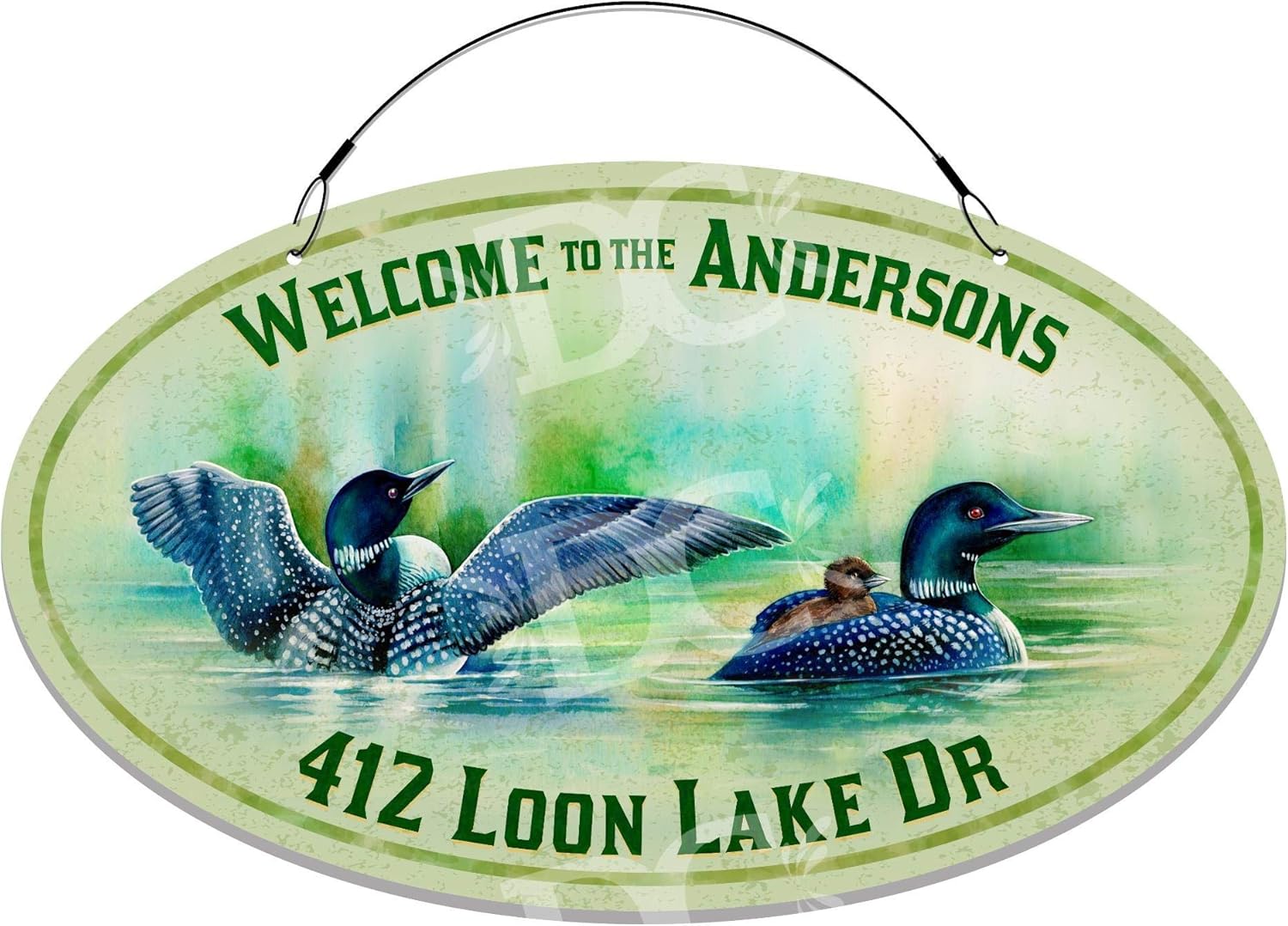 Address Signs - Decorative Concepts Loon Family Themed Home Address Large Size Welcome Sign