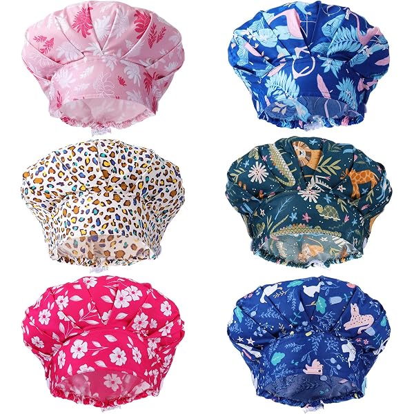 One-Size Bouffant Work Cap With Sweatband - Adjustable Tie-Back For Women & Men