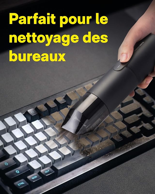 Mini Aspirateur à Main 4 en 1, 15000 PA Souffleur de Poussière Voiture