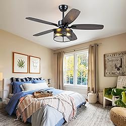 Farmhouse Ceiling Fan with Light and