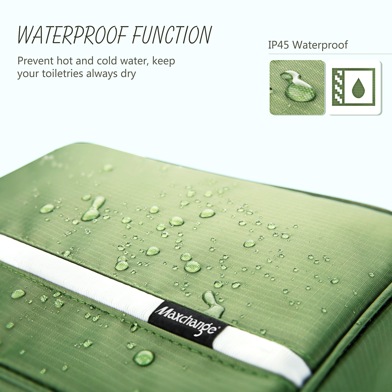 Maxchange Travel Toiletry Bag with 6.8L Large Capacity Compressible