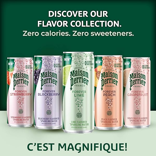 MAISON PERRIER FOREVER BLACKBERRY FLAVORED SPARKLING WATER, 11.15 FL OZ CANS, 8 COUNT, 3 PACK
