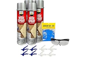 Great Stuff Wide Spray Foam Insulation Kit – Closed Cell Polyurethane Expanding Sealant for Indoor & Outdoor Use – 4 Pack, 18 oz Cans with Nozzles, Gloves, Safety Glasses