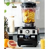 HECMAC 3-Peak HP Powerful Blender, 3 Pre-Set Programs, 68 oz. Self-Cleaning Container & Classic Tamper – Professional-Grade f